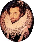 Nicholas Hilliard Portrait of Sir Walter Raleigh oil painting artist